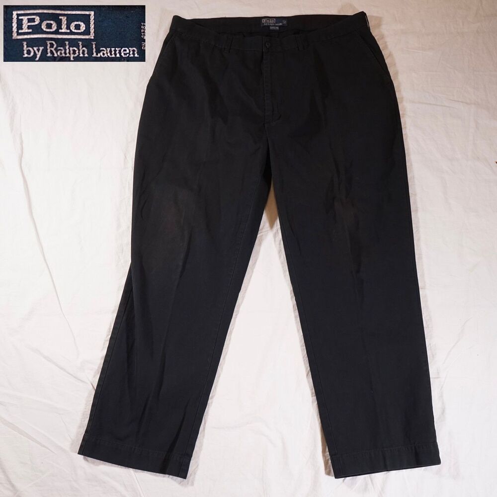 Polo Ralph Lauren Prospect Pants Black Chino Vintage 40x30